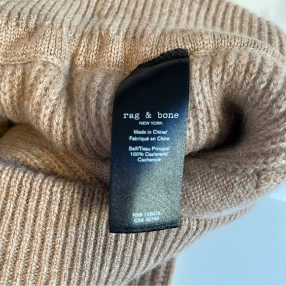 RAG & BONE Piere ribbed 100% cashmere Jogger pants Camel size Small - Picture 7 of 7